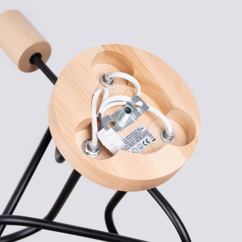 Sollux Lighting Żyrandol EMBER 3 czarny