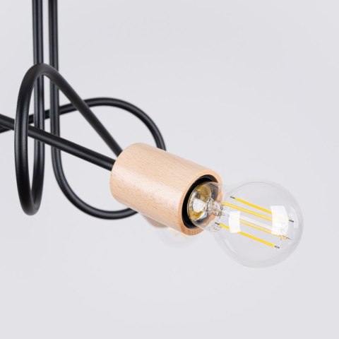 Sollux Lighting Żyrandol EMBER 3 czarny