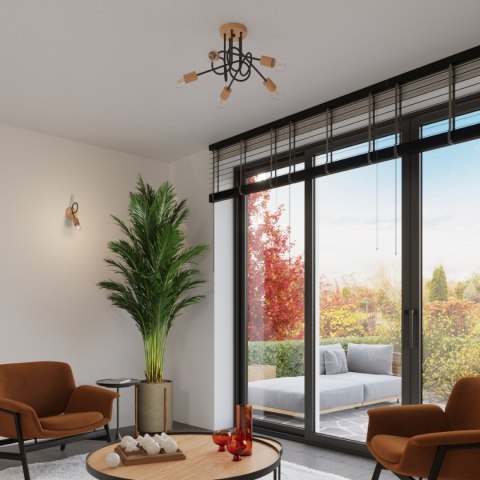 Sollux Lighting Żyrandol EMBER 3 czarny