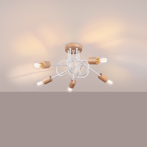 Sollux Lighting Żyrandol EMBER 5 biały