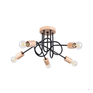 Sollux Lighting Żyrandol EMBER 5 czarny