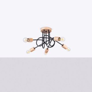 Sollux Lighting Żyrandol EMBER 5 czarny
