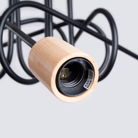 Sollux Lighting Żyrandol EMBER 5 czarny