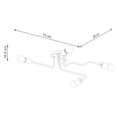 Sollux Lighting Żyrandol TIMBO 4 biały