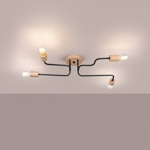 Sollux Lighting Żyrandol TIMBO 4 czarny