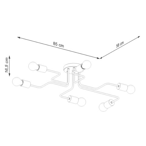 Sollux Lighting Żyrandol TIMBO 6 biały