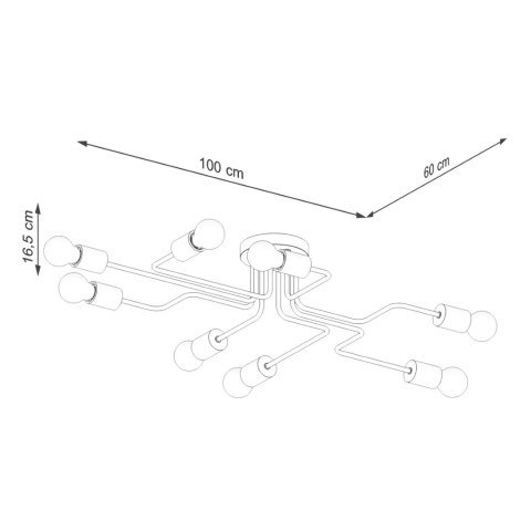 Sollux Lighting Żyrandol TIMBO 8 biały
