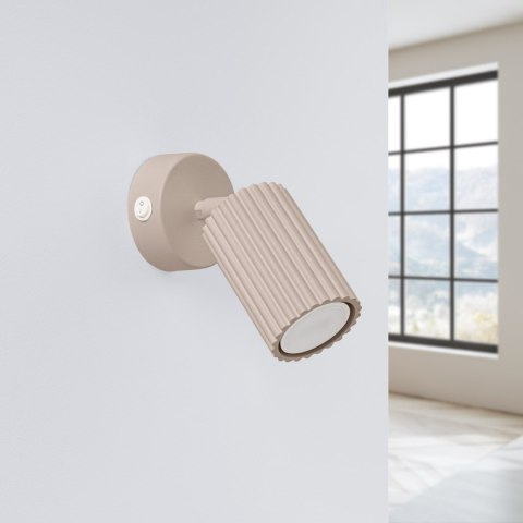 Sollux Lighting Kinkiet KARBON taupe z włącznikiem