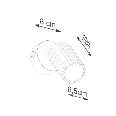 Sollux Lighting Kinkiet KARBON taupe z włącznikiem