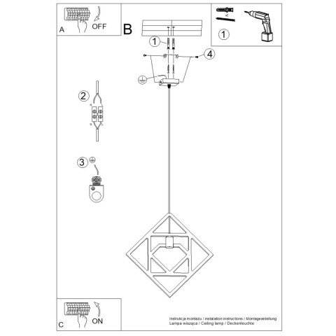 Sollux Lighting Lampa wisząca CARO