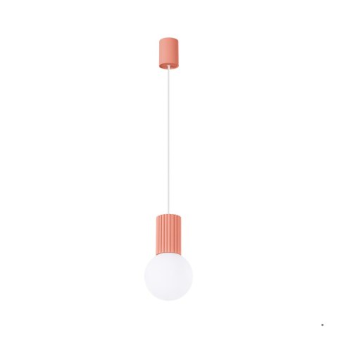 Sollux Lighting Lampa wisząca HALO 1 brzoskwiniowa