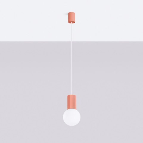 Sollux Lighting Lampa wisząca HALO 1 brzoskwiniowa