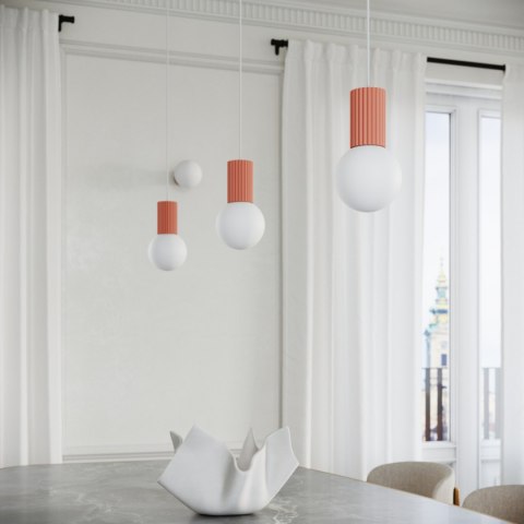Sollux Lighting Lampa wisząca HALO 1 brzoskwiniowa