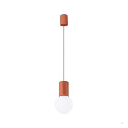 Sollux Lighting Lampa wisząca HALO 1 ochra czerwona