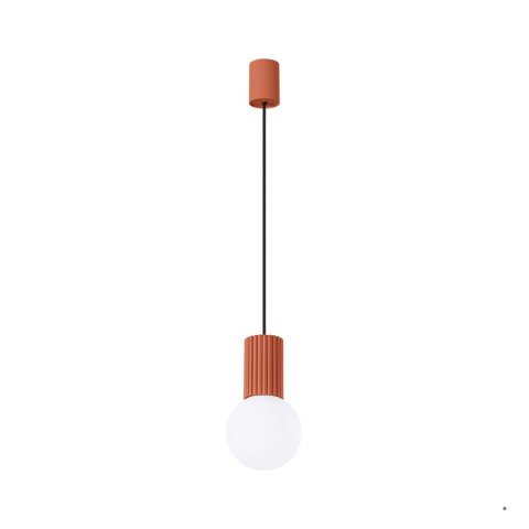 Sollux Lighting Lampa wisząca HALO 1 ochra czerwona