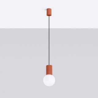 Sollux Lighting Lampa wisząca HALO 1 ochra czerwona