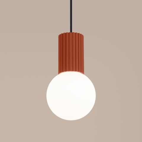 Sollux Lighting Lampa wisząca HALO 1 ochra czerwona