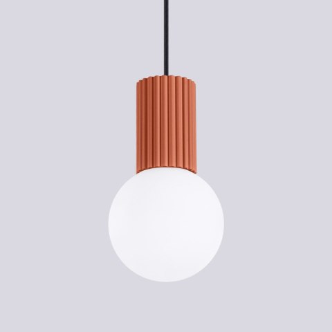 Sollux Lighting Lampa wisząca HALO 1 ochra czerwona