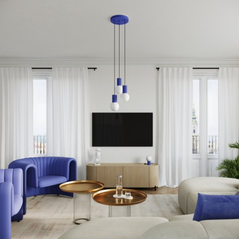 Sollux Lighting Lampa wisząca HALO 1 ultramaryna