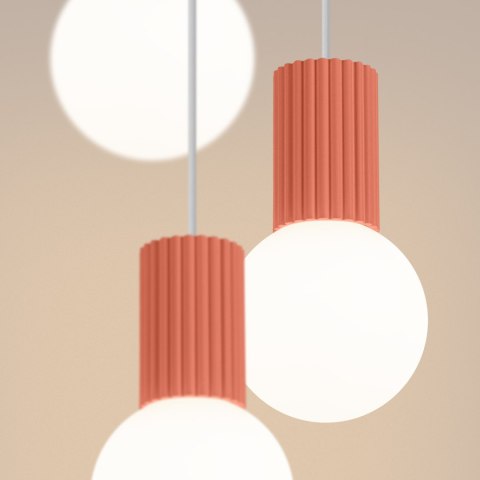 Sollux Lighting Lampa wisząca HALO 3P brzoskwiniowa