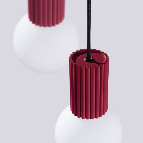 Sollux Lighting Lampa wisząca HALO 3P burgund