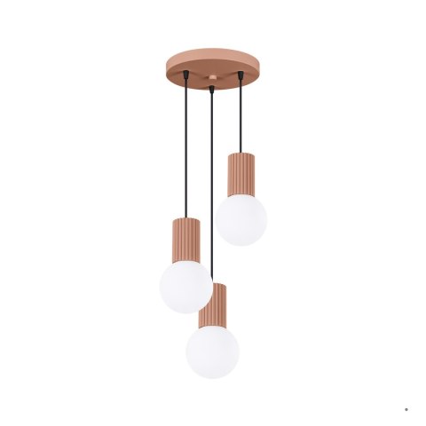 Sollux Lighting Lampa wisząca HALO 3P mocca