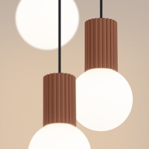 Sollux Lighting Lampa wisząca HALO 3P mocca