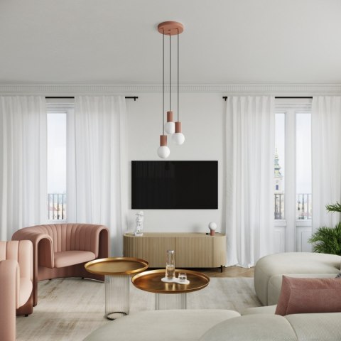 Sollux Lighting Lampa wisząca HALO 3P mocca