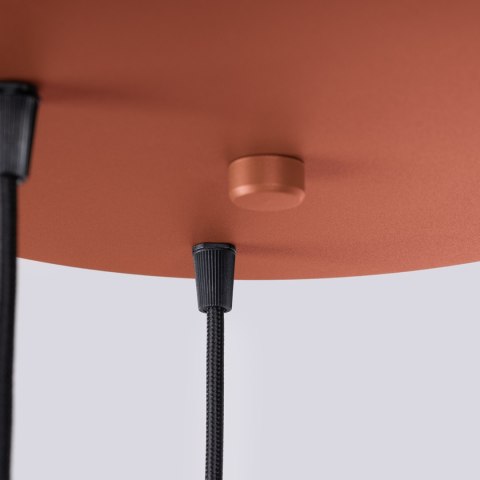 Sollux Lighting Lampa wisząca HALO 3P ochra czerwona