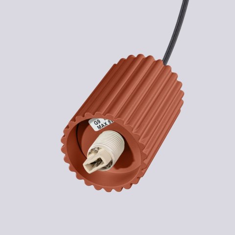 Sollux Lighting Lampa wisząca HALO 3P ochra czerwona