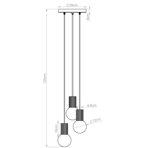 Sollux Lighting Lampa wisząca HALO 3P taupe