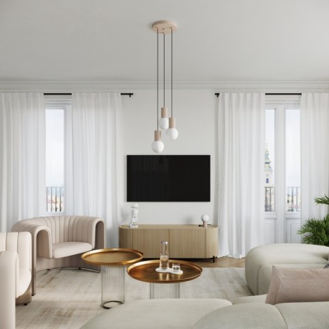 Sollux Lighting Lampa wisząca HALO 3P taupe