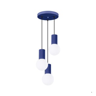 Sollux Lighting Lampa wisząca HALO 3P ultramaryna