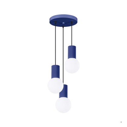 Sollux Lighting Lampa wisząca HALO 3P ultramaryna