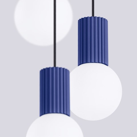 Sollux Lighting Lampa wisząca HALO 3P ultramaryna