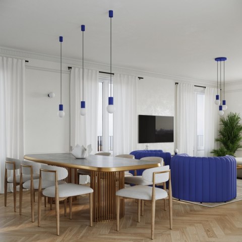 Sollux Lighting Lampa wisząca HALO 3P ultramaryna