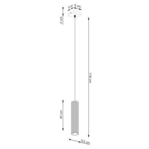 Sollux Lighting Lampa wisząca KARBON 1 taupe