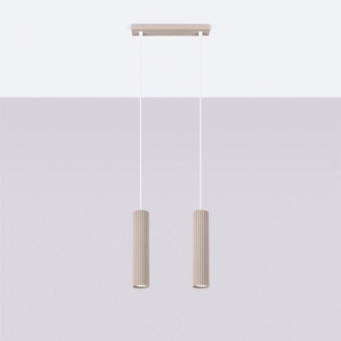 Sollux Lighting Lampa wisząca KARBON 2 taupe