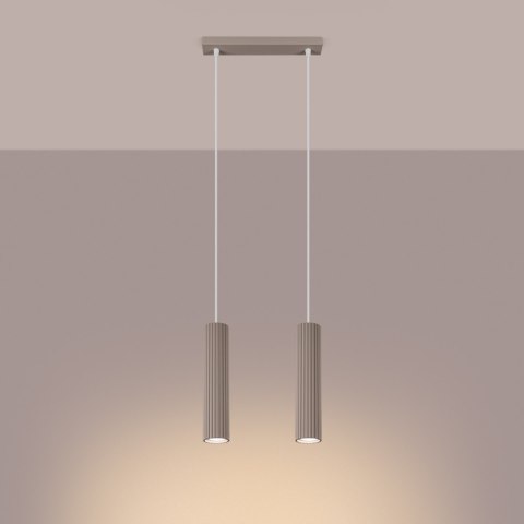 Sollux Lighting Lampa wisząca KARBON 2 taupe