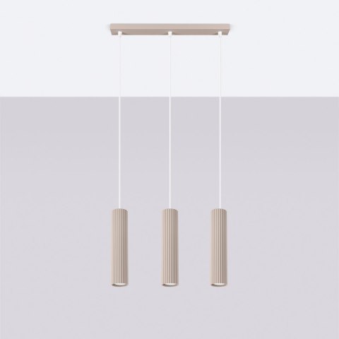 Sollux Lighting Lampa wisząca KARBON 3L taupe
