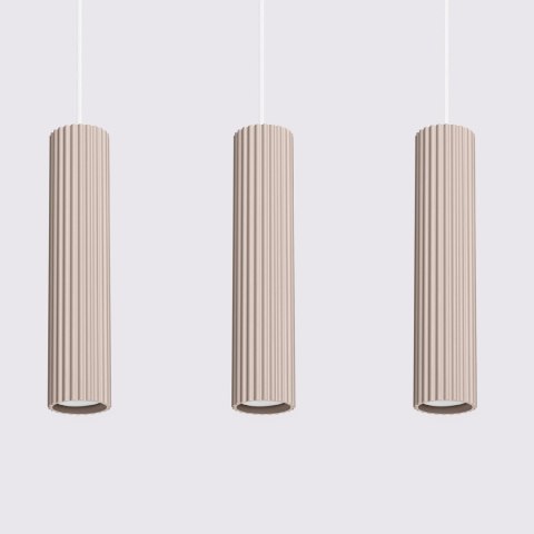 Sollux Lighting Lampa wisząca KARBON 3L taupe