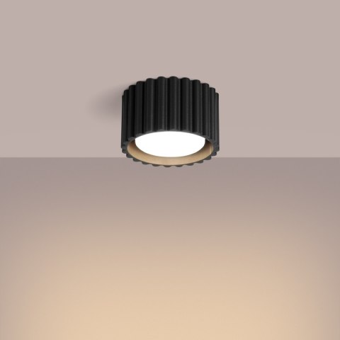 Sollux Lighting Plafon AURA 1 czarny Gx53