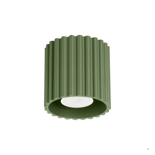 Sollux Lighting Plafon AURA 1 zielony oliwkowy GU10