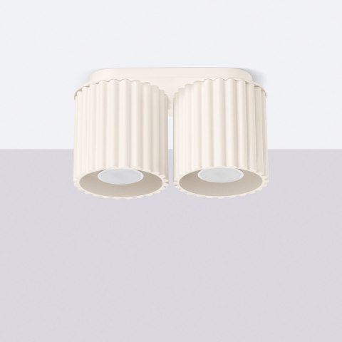 Sollux Lighting Plafon AURA 2 beżowy GU10