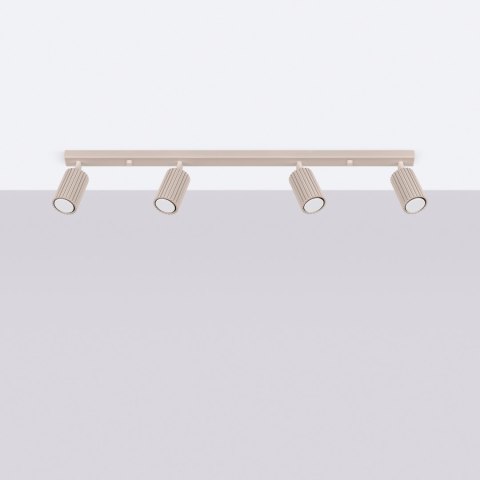 Sollux Lighting Plafon KARBON 4L taupe
