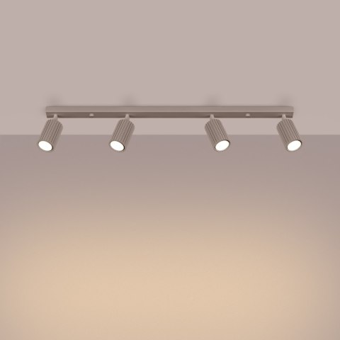 Sollux Lighting Plafon KARBON 4L taupe