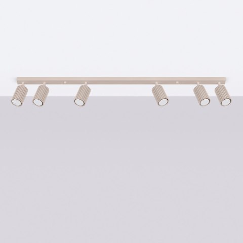 Sollux Lighting Plafon KARBON 6L taupe