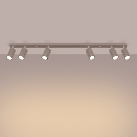 Sollux Lighting Plafon KARBON 6L taupe