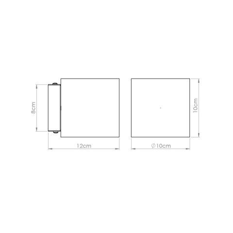 Sollux Lighting Kinkiet ORBIS beton zielona oliwka