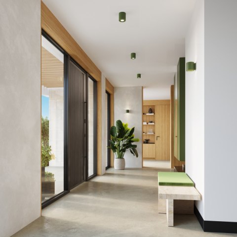 Sollux Lighting Kinkiet ORBIS beton zielona oliwka